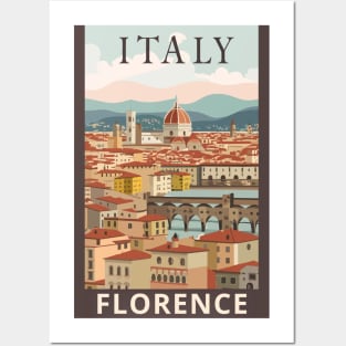 A Vintage Travel Art of Florence - Italy Posters and Art